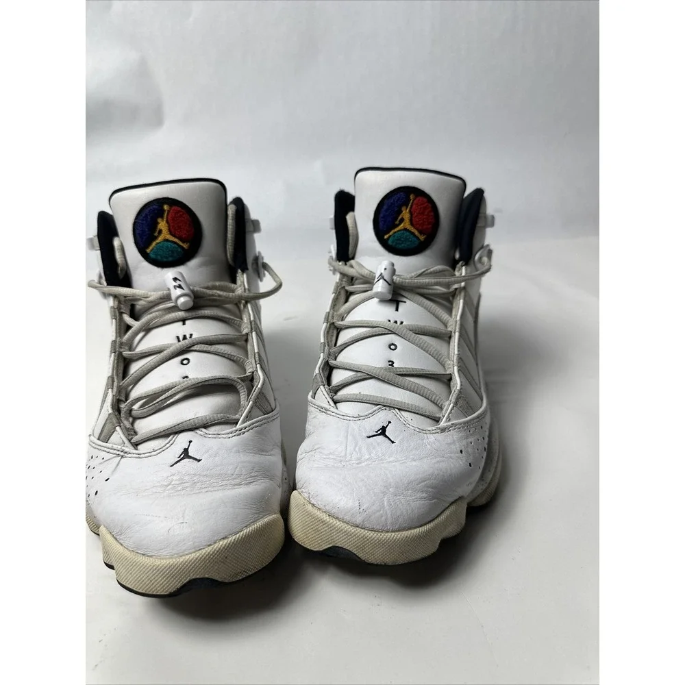 Nike Air Jordan 6 Rings Confetti Paint Splatter Sneakers 322992-100 Size 10.5